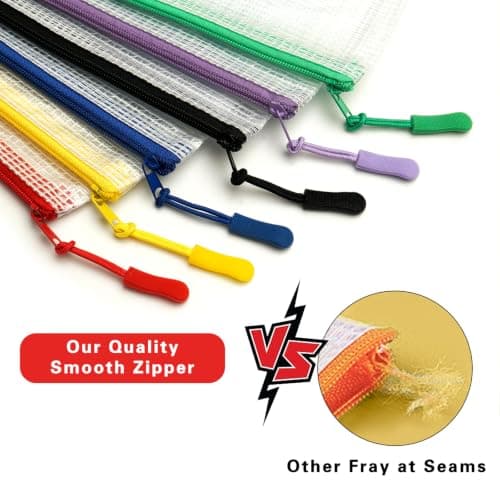 6 PCS Plastic Wallet A4 Zip Wallets Lock Waterproof Clear Bags — view 4