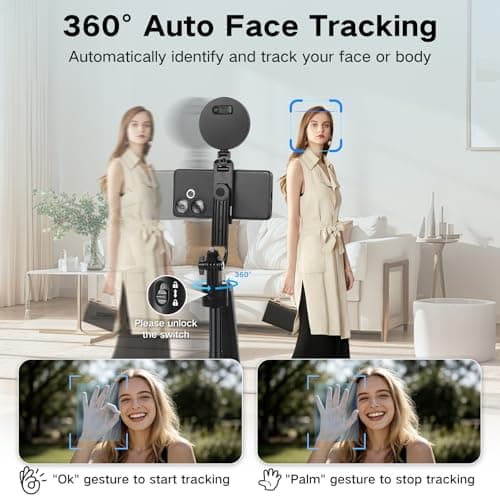 Vlogging Kit for iPhone,180CM Phone Tripod with Light and Microphone — view 2