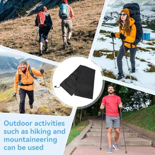 Hiking Pole Bag, Portable Trekking Pole Carrying Bag Trekking Hiking Pole Pouch Climbing Poles Carrier Walking Poles Bag Hiking Pole Storage Bag for Walking Stick Black (17cm* 70cm) — view 6