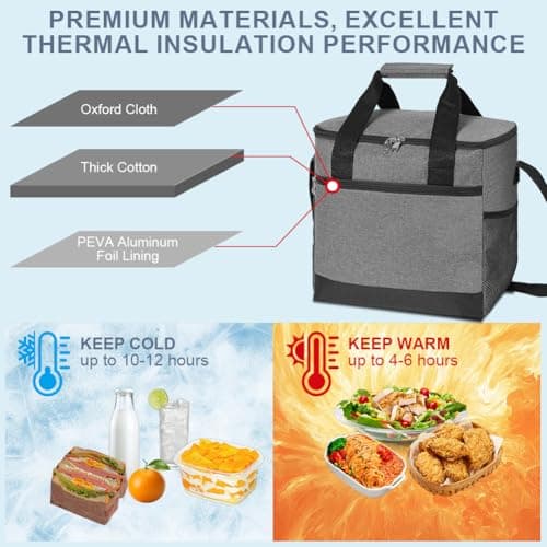 Ainiv 15L Insulated Lunch Bag, Waterproof & Leak Resistant — view 4