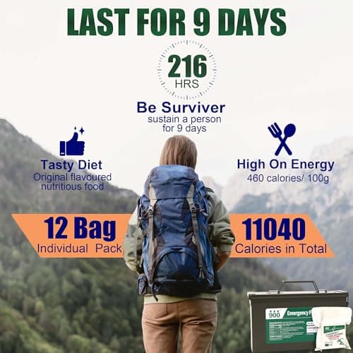 Emergency Food Rations, 20 Year Shelf Life High Energy Biscuits, 12 Packs — view 4