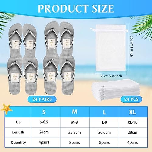 Unittype 24/48 Pairs Flip Flops Bulk — view 5