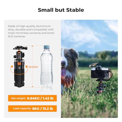 K&F CONCEPT 21.6"/55cm Compact Small Camera Tripod — view 3