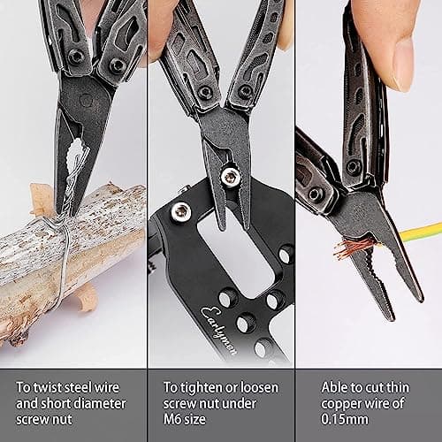 NexTool Mini Flagship EDC Keychain Multitool, Mini Pocket Knife (Black) — view 5