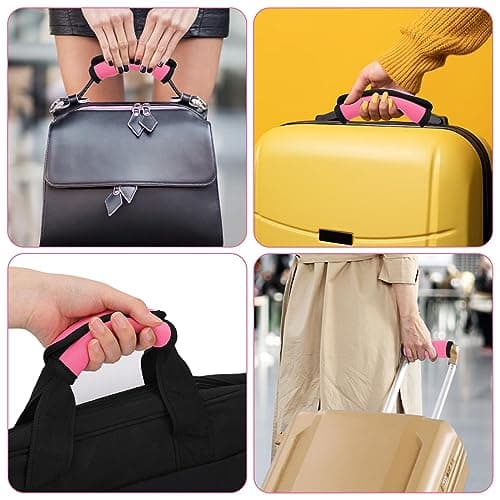 2 Pack Luggage Handle Wrap, Bright Color Luggage Handle Wraps Comfortable Neoprene Suitcase Identifiers Tags Luggage Makers Covers Strap Travel Accessories for Easy Identifying — view 5