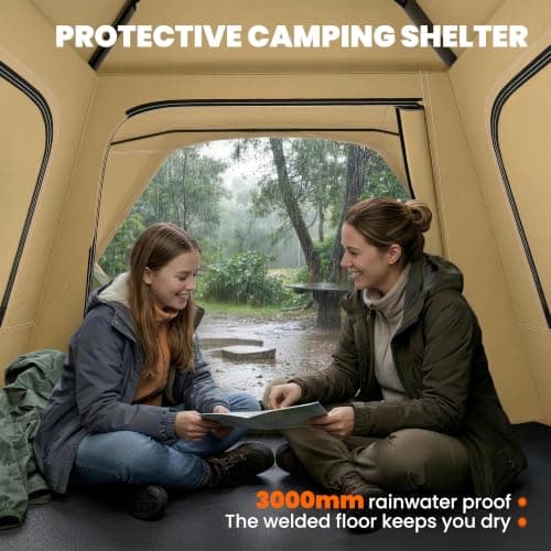 Outsunny Pop Up Tent Instant 3000mm Waterproof UPF50+ for 2-3 People Khaki — view 6