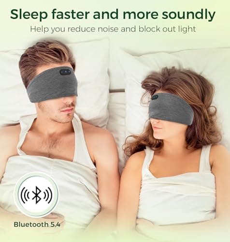 MUSICOZY Sleep Headphones Bamboo Cotton Headband Cool for Side Sleepers — view 6