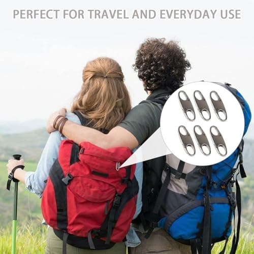 Azlanway Zipper Lock Clips, 6PCS Anti-Theft Zipper Locks, Double Opening S-Hook Pulls for Backpacks, Luggage, Handbags, Travel Suitcase Locks for Camping, Hiking, and Outdoor Activities​ — view 6