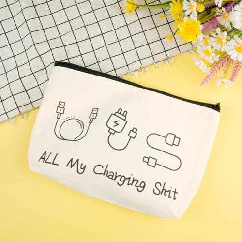 Charging Cable Travel Bag, Cable Organiser Bag with Zipper (Style 2) — view 3