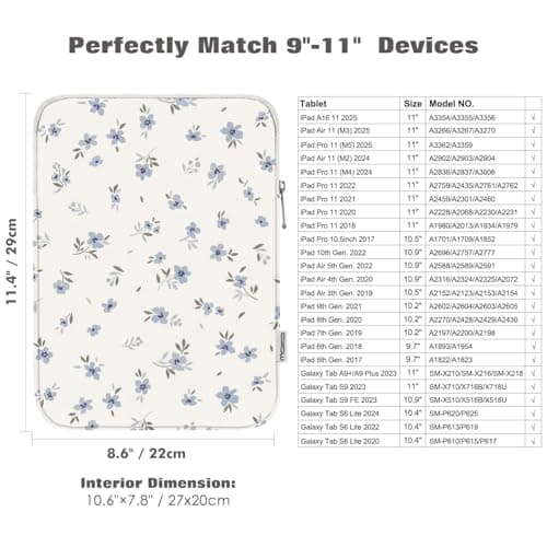 MoKo 9-11 Inch Tablet Sleeve Bag with Soft Padded Lining — view 2