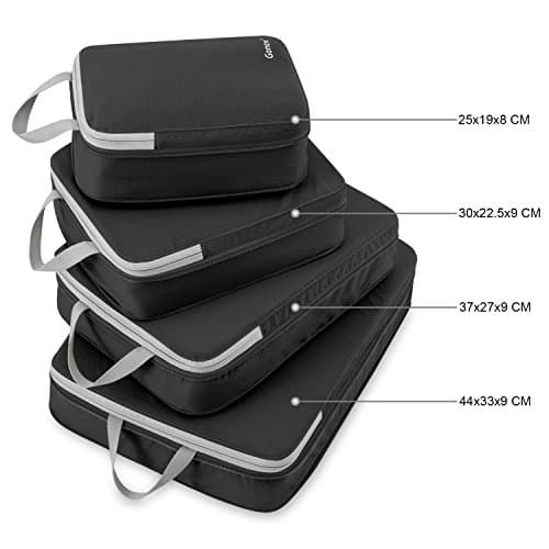 Gonex Compression Packing Cubes, 4-Piece Expandable Travel Organisers — view 3