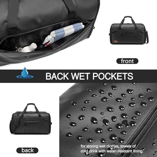 Garment Duffle Bags for Travel,Moulyan Convertible Carry on Garment Bag with Shoe Compartment,3 in 1 Waterproof Travel Suit Bag with Shoulder Strap for Men Women — view 5