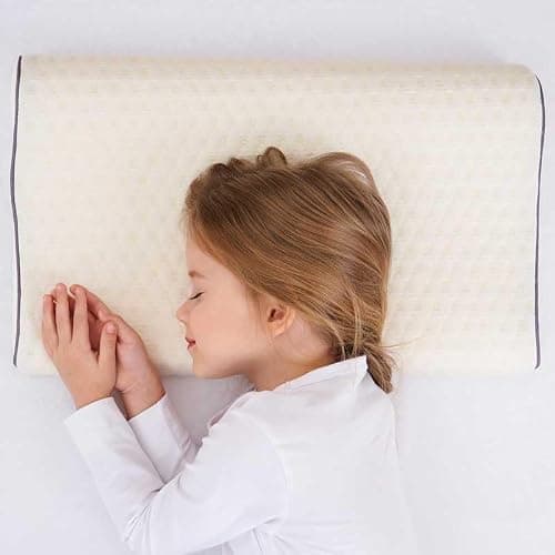 SIKAINI Kids Memory Foam Wave Pillow, Hypoallergenic Neck Support for Children (3-10 Years), Breathable & Machine Washable Cover, Certified Safe Toddler Pillow for First Big Bed, Orthopedic Design — view 2