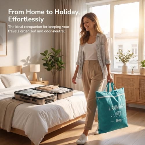 2 Pcs Travel Laundry Bags, Waterproof Washing Bags for Laundry with Zipper and Handle, Reusable Dirty Clothes Bag for Travel, Gym, Camping, Swimming Pool and Dormitory — view 4