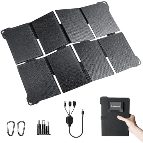 ELECAENTA 45W HPBC ETFE Foldable Solar Charger 3-Port Portable Solar Panel