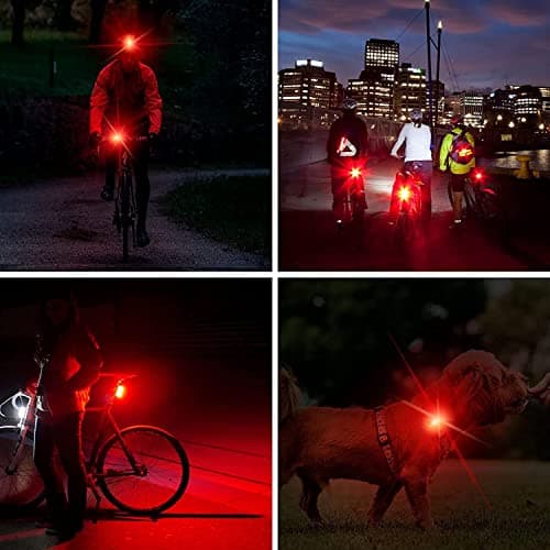 Rhghfujhgy 8Pack USB Rechargeable Front and Rear Bicycle Light Bike Headlight for Road Bike Cycling — view 5
