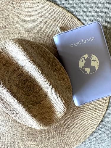 Phone Charging Passport Holder - Travel Wallet with Removable Power Bank holds money, cards, phone, travel docs- RFID Blocking - Compatible with All Phones - Travel Accessories, Lavender, Phone — view 3