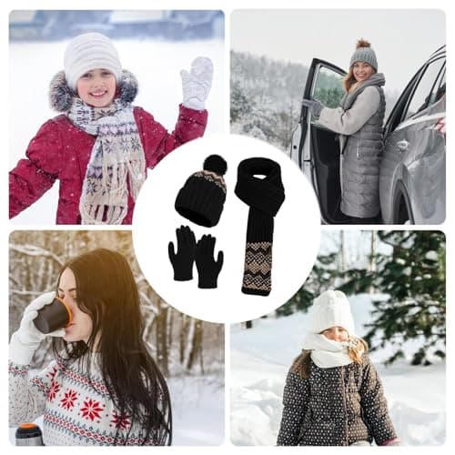 Tktouci Winter Scarf Women Thickened Cold Proof Hand Warmer Scarf — view 4