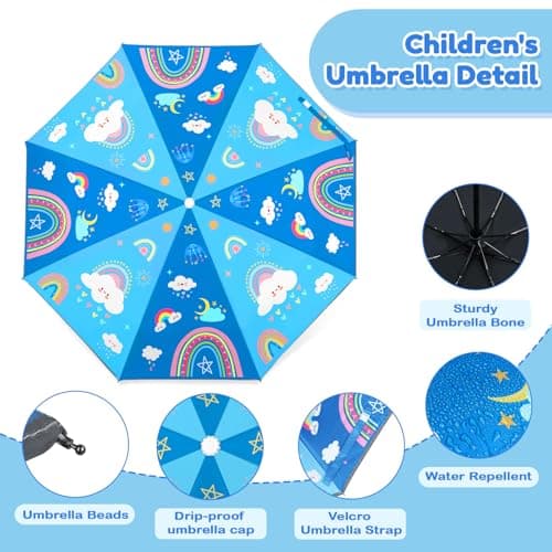 alldomess Kids Automatic Umbrella，Folding Umbrella for Girls & Boys — view 4