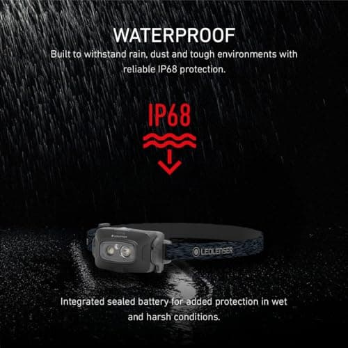 Ledlenser HF4R Core Rechargeable Head Torch, 500lm, 72g Lightweight, IP68 — view 5