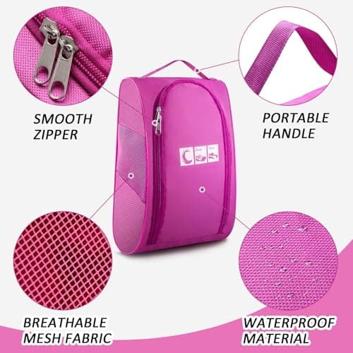 Portable Oxford Travel Shoe Tote Bag, Waterproof Shoe Packing Storage Gym Organizer — view 3