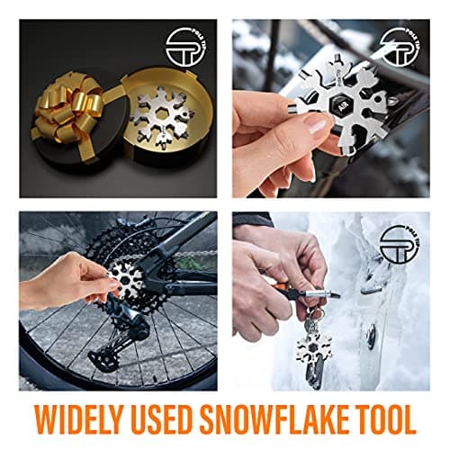 Pole Tip 18 in 1 Snowflake Multi Tool, Stocking Fillers for Men, Survival kit, Camping Accessories, Christmas Gift for Men Who Have Everything, Birthday Gifts for him, Camping Tools(Silver) — view 3