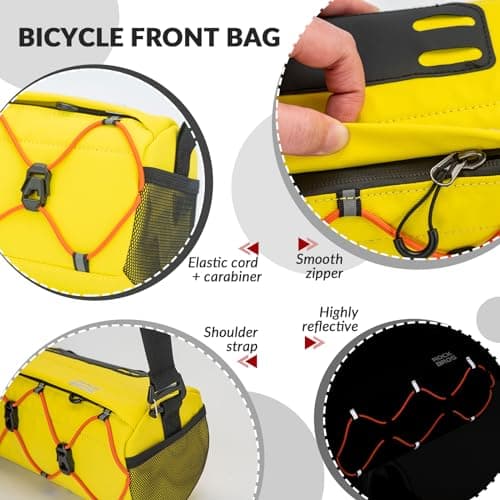 ROCKBROS Bike Handlebar Bag with Detachable Shoulder Strap, 2.2L — view 4