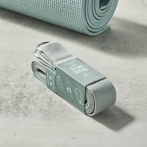 Myga Yoga Strap with D-Ring – 2-in-1 Adjustable Yoga Belt & Mat Carrier Sling – Stretching Strap for Flexibility, Balance, Pilates & Fitness – Durable Yoga Accessory for Home & Travel – 1.8m (Teal) — view 6