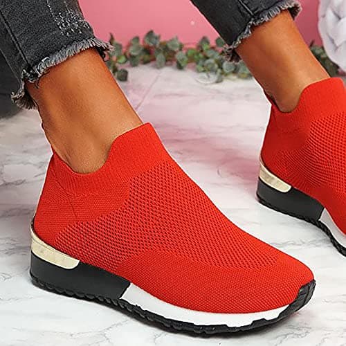 Womens Sneakers Non Slip Work Orthopedic Shoes Women Lightweight Fashion Breathable Tennis Trainers Athletic Shopping Travel Walking Shoes Arch Support Comfort Wide Fit Closed Toe Mesh — view 2