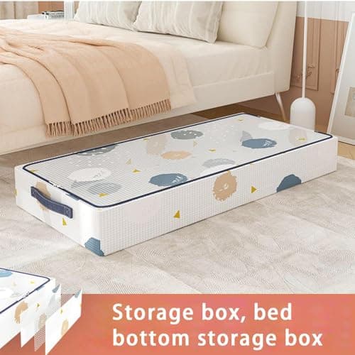 Underbed Storage Bins Stackable Rolling Wheels Organizers Large — view 3