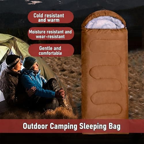 Sleeping Bags for Adults & Kids Sleeping Bag for 3-4 Season, Adult Blanket, Ultralight Carry Bag, Lightweight Compact, Soft for Outdoor Camping, Travel, Hiking (Beige Warm Weather 15-32°C) — view 6