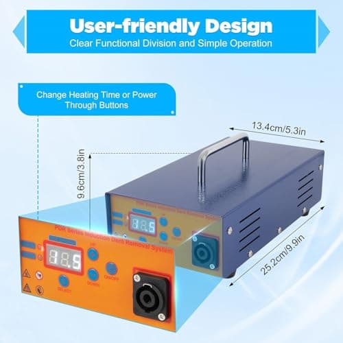 Induction Heater Machine for Car Dent Removing, PDR Car Dent Repair Tools, Remove Dents Body Damage Fix Tool Car Dent Repair, 1380W Suitcase Tool Magnetic Induction Auto Body Removal Machine — view 4