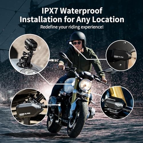 DRIFT Ghost XL Motorbike Action Camera 9hr Battery Record Your Entire Ride 140°POV 300°Rotating Lens IPX7 Waterproof 12MP APP Control Easy Mount Everywhere Fit for Helmet, Bicycle — view 4