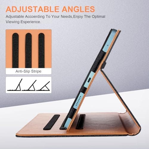 Vakarey For DOOGEE Tab A9 Pro Case 10.1 Inch Multi Angle Support Cover For Doogee A9 Tablet Case,Black — view 4