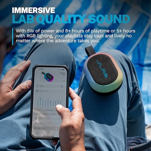 JLab Pop Party Ultra-Portable Small Bluetooth Speaker, Black — view 2