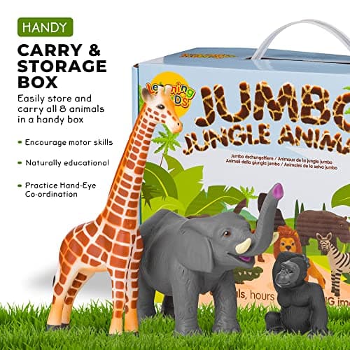 Learning Minds Set of 8 Jumbo Zoo Animal Figures — view 3