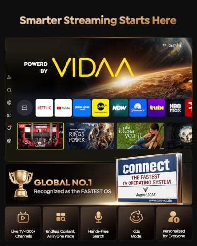 【2600 ANSI/Dolby 56W/VIDAA OS/225°Stand】WiMiUS K14 Smart Projector 4K Decode, Native 1080P Home Cinema Projectors, Airplay2 Bluetooth Auto Focus HDR10 Projector, Outdoor Projectors Voice Phone Control — view 2