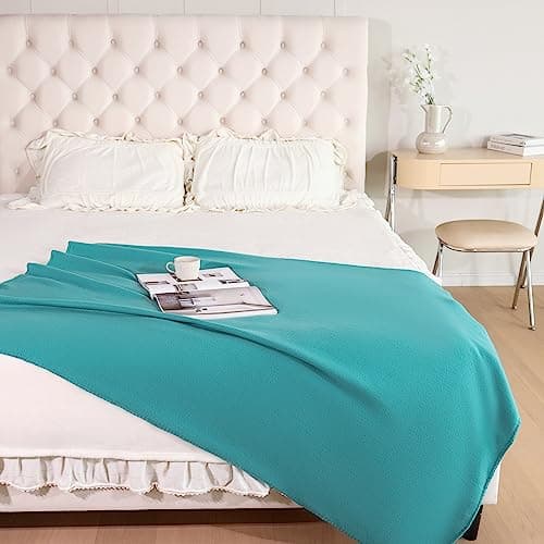 CAI TENG Fleece Blanket Throw 6 Pack Soft Kids Blanket Cozy Lightweight for Couch Bed Travel Throw Blanket Bulk Pet Blanket Warm Blanket Picnic Garden Solid for Home Sofa 125 X 150 CM Blue — view 6