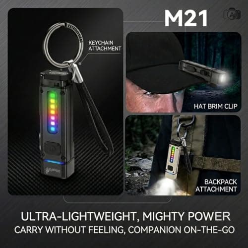 ULTRAFIRE Mini Rechargeable EDC Keychain Flashlight 3-in-1 Pocket Light — view 5