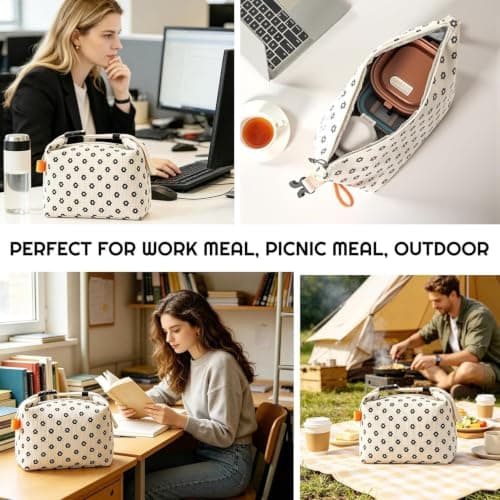 Womens Lunch Bag Large Capacity Waterproof Insulated — view 5