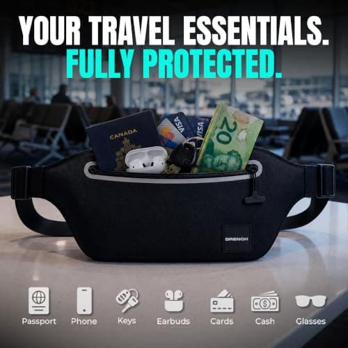 DRENCH 100% Waterproof Money Belt, RFID Blocking Bum Bag for Travel & Beach — view 2