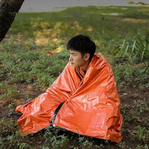 Survival Sleeping Blanket Waterproof Keep Warm Sack Whistle — view 3