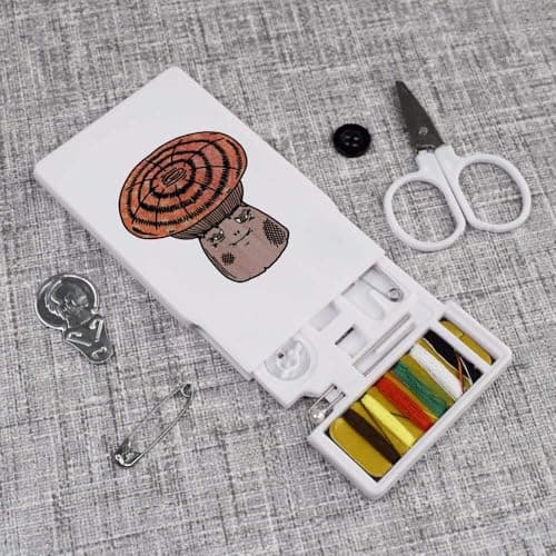 Azeeda 'Sleepy Coral Mushroom' Mini Travel Sewing Kit (SE00044348) — view 2