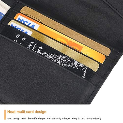 flintronic Passport Covers, Genuine Leather Passport Wallets, RFID Blocking Case Cover (Black) Passport and Card Holders for Men&Women Travel Accessory, Ticket, Cashes — view 5