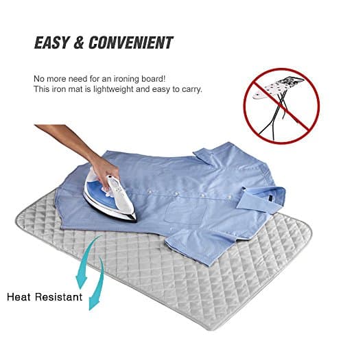 Ruibo Magnetic Ironing Mat Blanket,Iron Board Alternative Cover/Quilted Washer Dryer Heat Resistant Pad/Portable Cover/Mat Grey 33"X 18" — view 3
