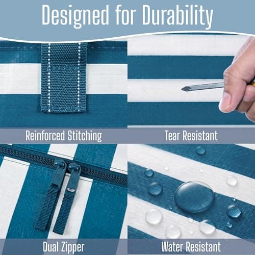 VENO 10 Pack Heavy Duty Moving Bags with Backpack Straps, Zippers & Handles, Extra Large Packing Bags for College Dorm Essentials, Moving Supplies Alternative to Cardboard Moving Boxes — view 6