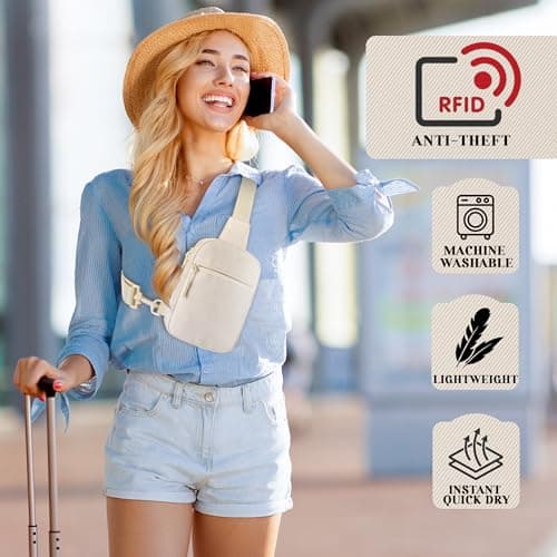 ALANTOP Small RFID Crossbody Bag for Women – Anti-Theft Sling Chest Bag with RFID Blocking, Lightweight Water-Resistant Fabric, Adjustable Strap – Ideal for Travel, Daily Commute, Walking — view 6