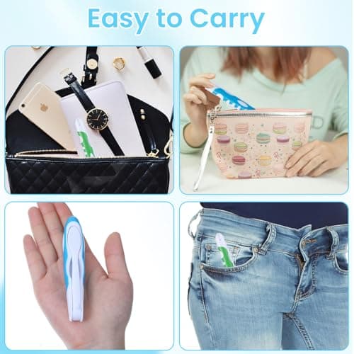 2Pcs Folding Travel Toothbrush Set - Portable Soft Bristle for Hiking, Camping, and Traveling — view 6