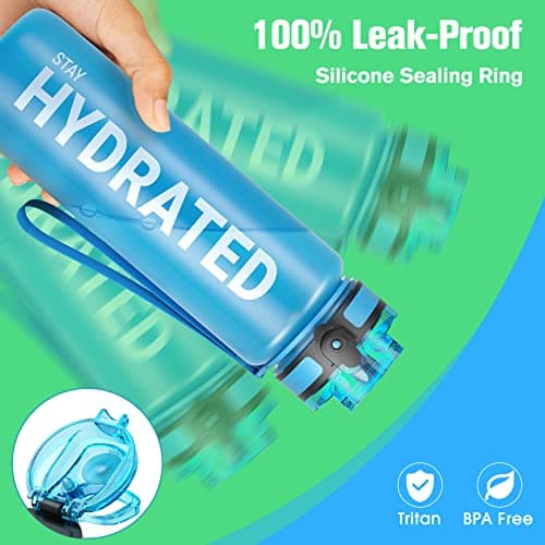Sahara Sailor Water Bottle 1L, Leakproof Tritan Bottle with Time Marker — view 2