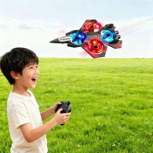 Colcolo Remote Control Toy RC Airplane Toy Plane Aircraft Kids Flyer with Rolls and Spins portable design easy landing suitable for outdoor games travel entertainment parent child activities — view 2